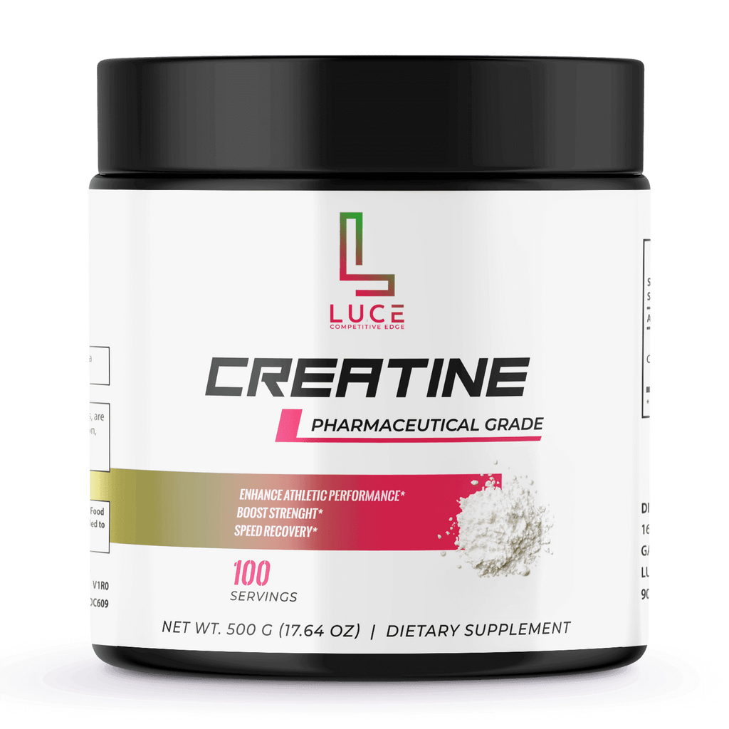 Creatine -has been shown to increase muscle strength,increased muscle mass, improved brain function - Luce Supplements